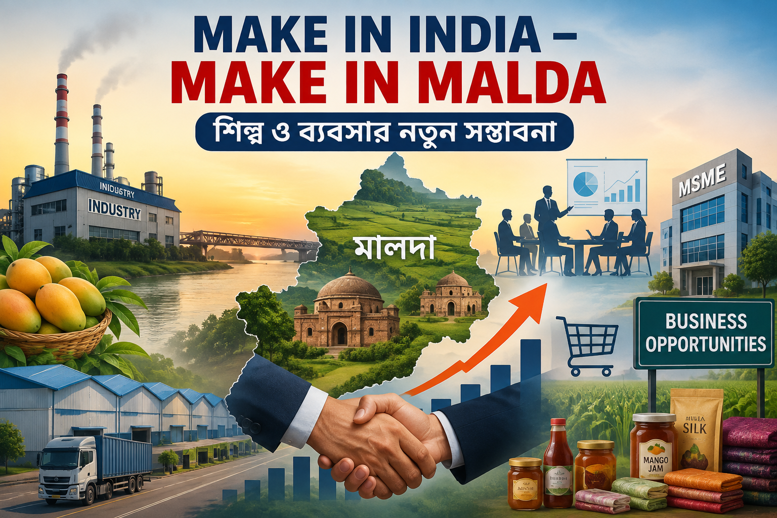 মেক ইন ইন্ডিয়া–মেক ইন মালদা: শিল্প ও ব্যবসায় নতুন সম্ভাবনার দিশা, প্রশাসনের বিনিয়োগের আহ্বান