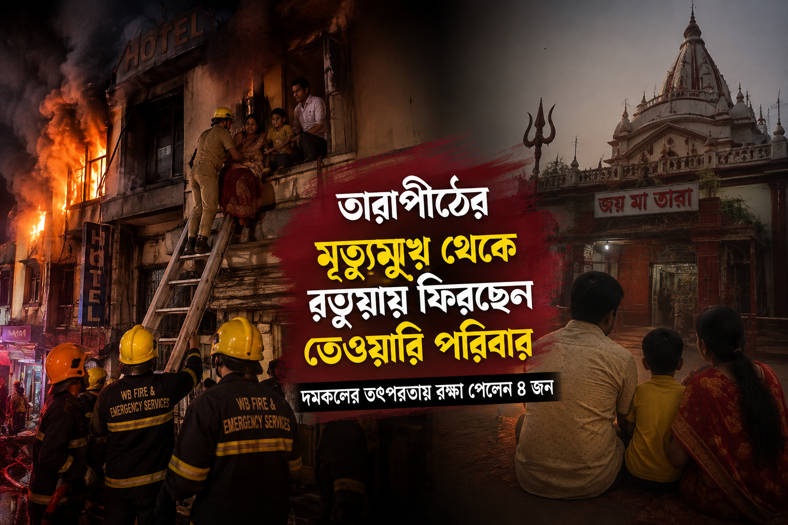 তারাপীঠে গিয়ে মৃত্যুমুখ থেকে রতুয়ায় ফিরছেন তেওয়ারি পরিবার, দমকলের তৎপরতায় প্রাণে বাঁচলেন চার পূণ্যার্থী